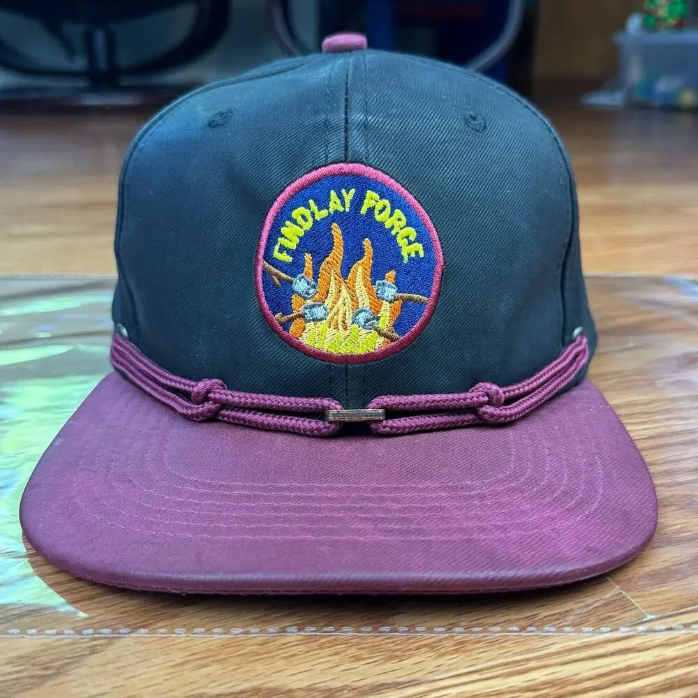 Findlay Force Roasting Marshmallows Smore'z Black and Maroon Snapback Hat